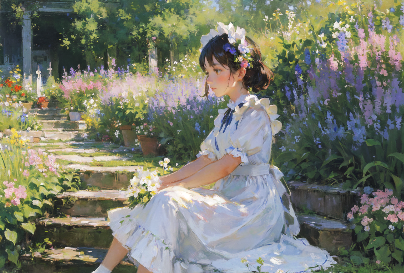 08399-2529066977-(1girl_1.5),garden,monet,impressionist,flower,garden,grass,stone step road,flowerpot,birch,maid,[doctor] cat's ear,up close,hold.png